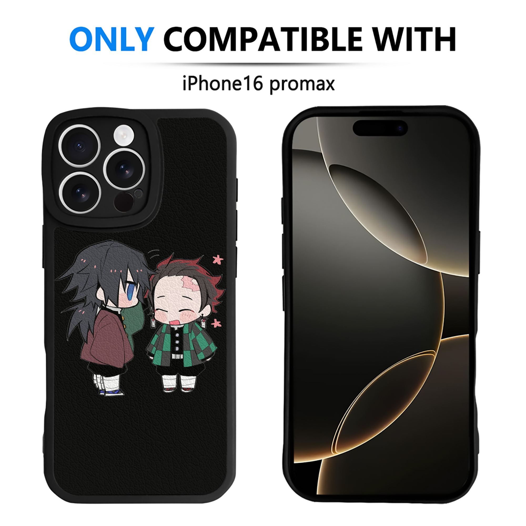（画像用） 鬼滅の刃（きめつのやいば）水柱-冨岡 義勇／とみおか ぎゆう Tomioka Giyuu 【iPhone 16シリーズ対応】シリコンスマホケース（レザー調） 材質：シリコン